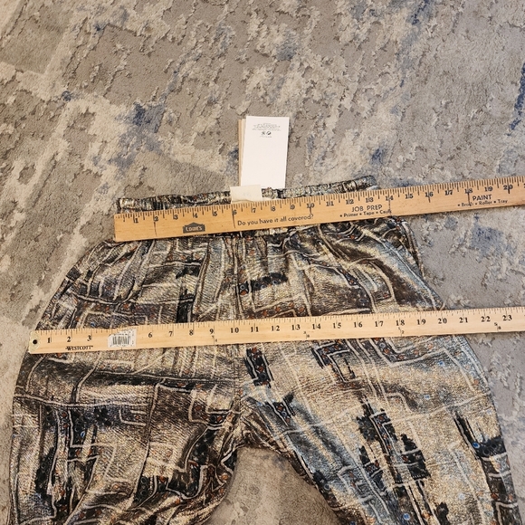 NWT Isabel Marant × H&M Silk Metallic pullon pants size 6 pockets - Picture 11 of 17